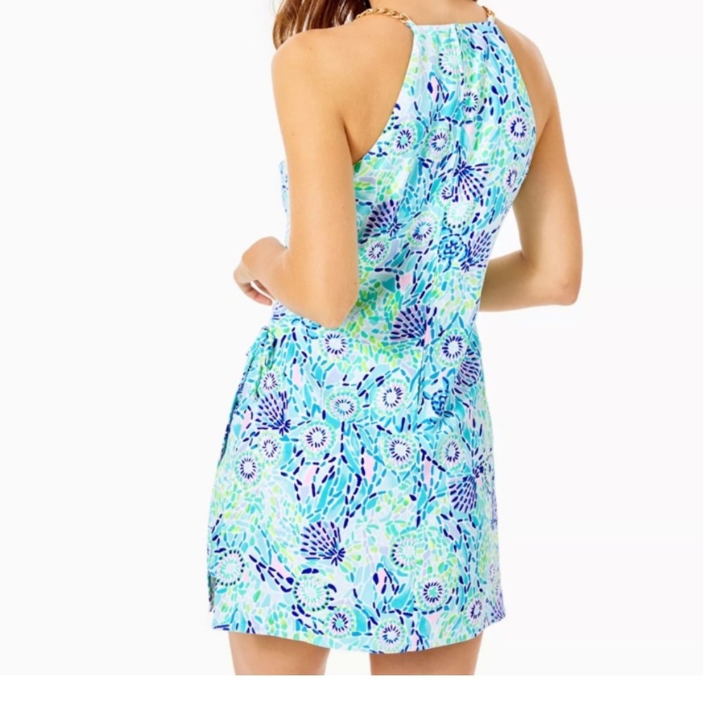 Lilly Pulitzer Pearl Romper Blue Ibiza 6 - Picture 5 of 9
